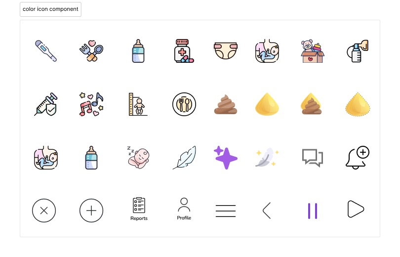 Hello Baby icon set